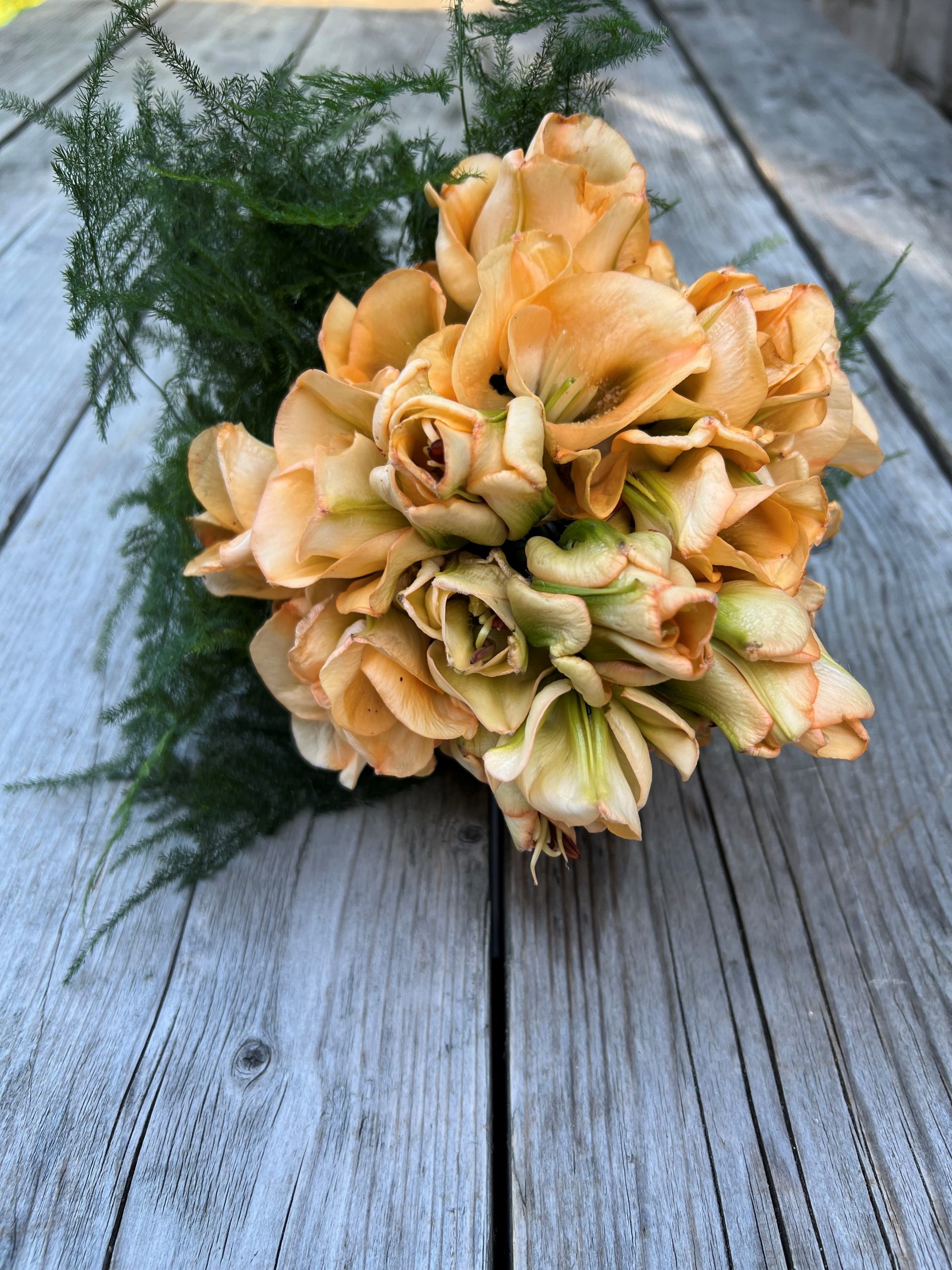 Bridal bouquet with Apricot Fudge 2
